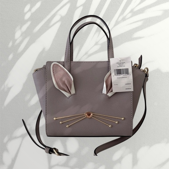 kate spade Handbags - NWT KATE SPADE Mauve Hop To It Mini Hayden 3D Bunny Rabbit Novelty Crossbody Bag